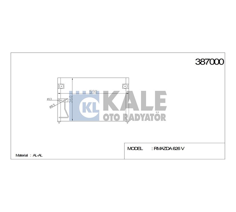 Mazda 626 Klima Radyatörü 1998-2002 Mazda 626 Klima Radyatörü 1998-2002
